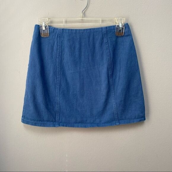 Sz S Chloe & Katie Blue Denim Zip Up Mini Skirt - Picture 3 of 6